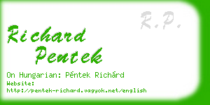 richard pentek business card