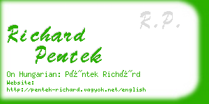richard pentek business card